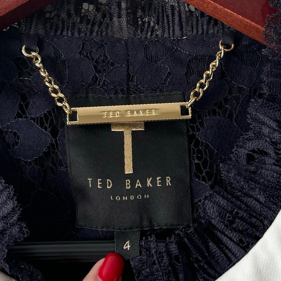 Ted Baker London Ennino Lace Trimmed Cropped Jacket - Picture 4 of 7